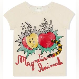 Gucci Kids Apple and Worm T-Shirt